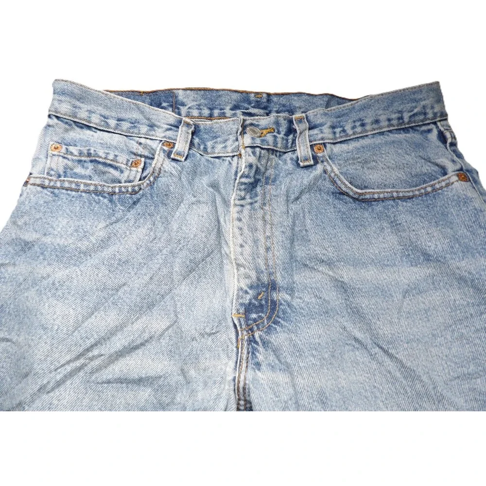 VTG 90s Levis 550 Jeans Men W34 L34 Made USA Light Wash Relaxed Tapered Leg Blue